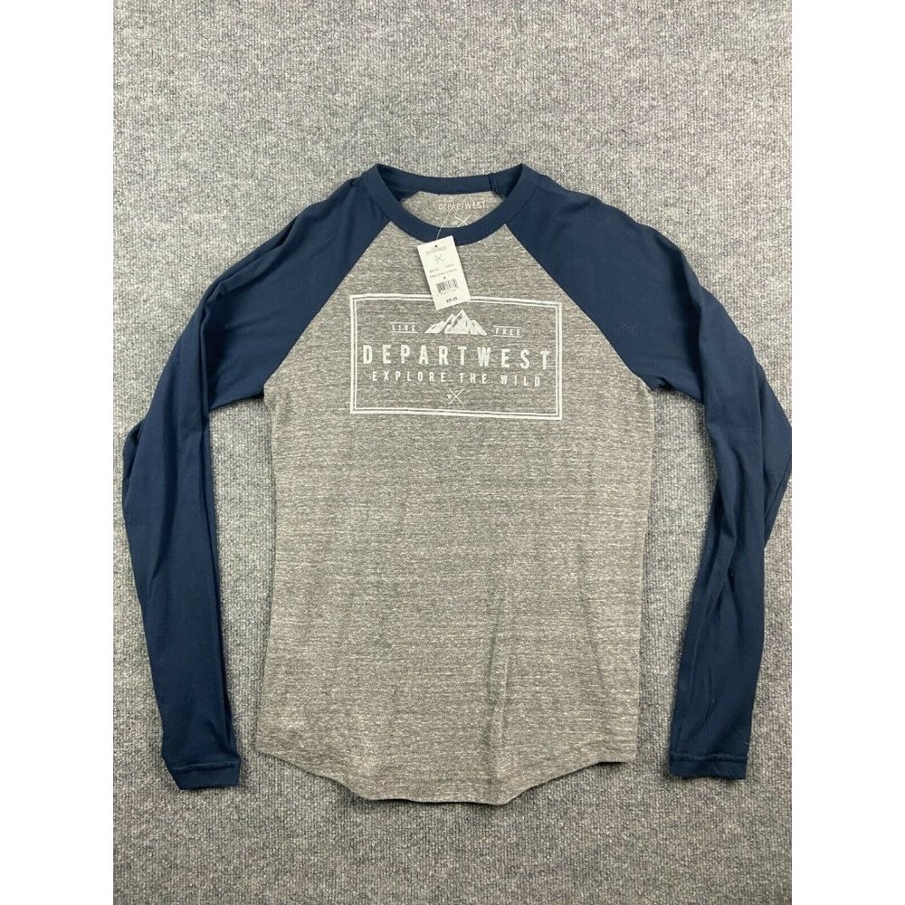Depart West Explore the Wild LS Raglan Graphic T Shirt Women's Small Gray